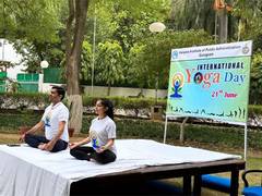 
      
      Stress free the Yoga Way: IPS, IAS and HCS officers
      
      