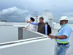 
      
      Indian envoy reviews progress of social housing projects
      
      