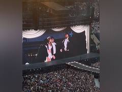 
      
      Taylor Swift thrills London fans with surprise Travis Kelce cameo
      
      