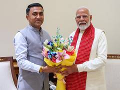 
      
      Goa CM Sawant meets PM Modi, seeks his guidance to build 