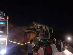 
      
      Telangana: One dead, 30 injured as passenger bus hits lorry
      
      