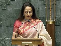
      
      Lok Sabha: Hema Malini takes oath as MP from Mathura
      
      