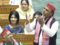 
      
      SP chief Akhilesh Yadav congratulates elected speaker Om Birla
      
      