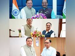 
      
      Uttarakhand CM Dhami congratulates Om Birla on his re-appointment
      
      