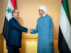 
      
      UAE Foreign Minister receives Syrian Foreign Minister
      
      