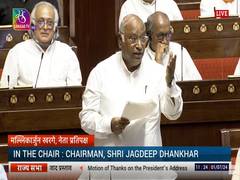 
      
      Kharge targets PM Modi in Rajya Sabha, raises paper leak,
      
      