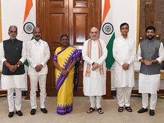 
      
      Union Home Minister Amit Shah calls on President Murmu
      
      