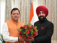 
      
      Uttarakhand CM Dhami meets Governor Gurmit Singh
      
      