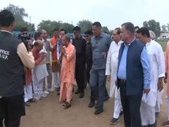 
      
      UP CM Yogi arrives in Hathras to meet victims of stampede
      
      