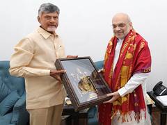 
      
      Andhra CM Naidu, TDP MPs meet Amit Shah
      
      