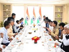 
      
      Andhra CM Naidu meets six Union Ministers in Delhi
      
      