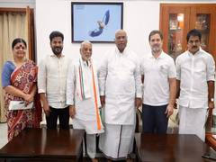 
      
      K Keshava Rao resigns from Rajya Sabha after joining Congress
      
      