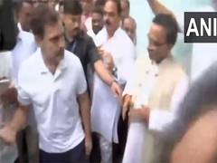
      
      Hathras stampede: Rahul Gandhi visits home of victim in Aligarh
      
      