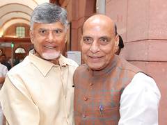 
      
      Andhra CM Chandrababu Naidu meets Rajnath Singh
      
      