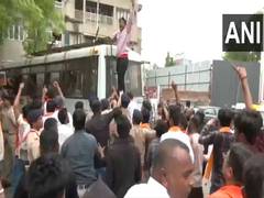 
      
      Gujarat: Bajrang Dal members detained while protesting 
      
      