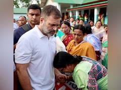 
      
      Rahul Gandhi meets people at relief camp in Manipur
      
      
