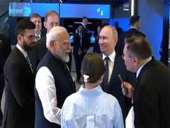 
      
      PM Modi, Russian President Putin visit Rosatom Pavilion in Moscow
      
      