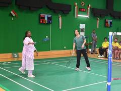 
      
      President Murmu plays badminton with Nehwal at Rashtrapati Bhavan
      
      