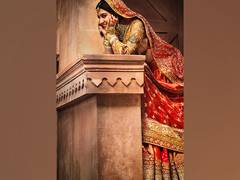 
      
      Radhika Merchant dazzles in real gold embroidered vidai lehenga
      
      
