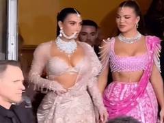 
      
      Kim Kardashian stuns in embellished lehenga
      
      