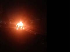 
      
      Car catches fire in Hyderabad, driver escapes unharmed
      
      