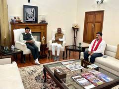 
      
      Chhattisgarh CM Sai meets Union Minister Mandaviya
      
      