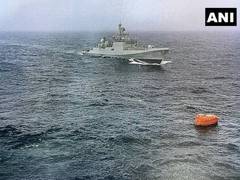 
      
      Indian warship rescues eight Indians, one Lankan crew
      
      