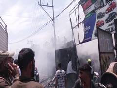 
      
      Fire breaks out in car repair shop in Srinagar
      
      