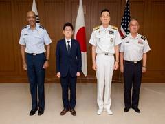 
      
      US, Japan, South Korea vow to boost trilateral ties amid rising
      
      