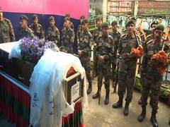 
      
      People pay last respects to mortal remains of Capt Brijesh Thapa
      
      