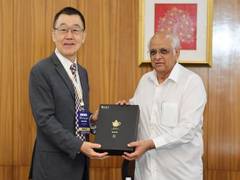 
      
      Gujarat CM meets Taiwan's Economic and Cultural Center Director
      
      