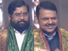 
      
      Shinde, Fadnavis attend 'Dharmaveer 2' trailer launch
      
      