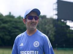 
      
      Gautam Gambhir in all smiles as India undergo training session
      
      