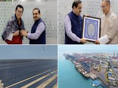 
      
      Bhutan King, PM visit Adani's Khavda energy site, Mundra port
      
      