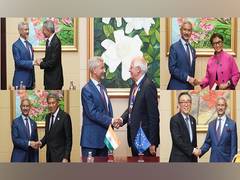 
      
      Jaishankar holds meetings with counterparts
      
      