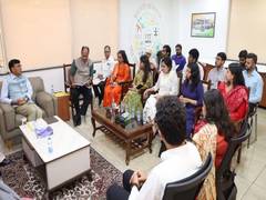 
      
      Mansukh Mandaviya interacts with youths over MY Bharat Portal
      
      