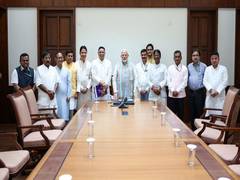 
      
      Union Minister Sukanta Majumdar meets PM Modi with West Bengal MP
      
      