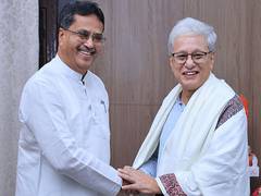 
      
      Tripura CM meets Governor-Designate Jishnu Dev Varma
      
      