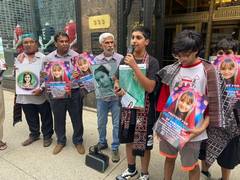 
      
      Sindh Foundation protest for human rights outside Pak consulate
      
      