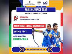 
      
      Paris Olympics: Ankita-Dhiraj clinches win in Round of 16
      
      