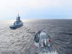 
      
      Indian warship holds exercise with Russian Navy in St Petersburg
      
      