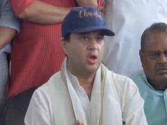 
      
      Union minister Jyotiraditya Scindia jibes at Congress party
      
      