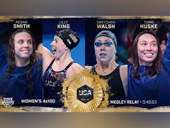 
      
      Paris Olympics: China, USA top 4 x 100 m medley relay swimming
      
      
