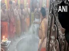 
      
      Devotees offer prayers at Ujjain's Mahakaleshwar Temple
      
      
