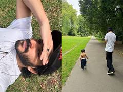 
      
      Harsh Varrdhan Kapoor takes nephew Vayu for a walk in London park
      
      