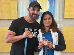 
      
      ‘She has made India proud’: John Abraham meets  Manu Bhaker
      
      