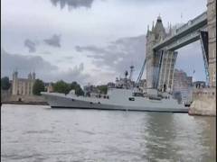 
      
      Indian Naval ship INS Tabar arrives in UK 
      
      