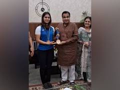 
      
      Double Olympic medallist Manu Bhaker meets Nitin Gadkari
      
      
