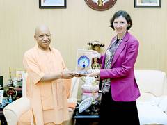 
      
      UP CM Yogi meets UK envoy Lindy Cameron in Lucknow
      
      