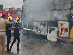 
      
      Fire breaks out in private bus in Pune; none hurt
      
      
